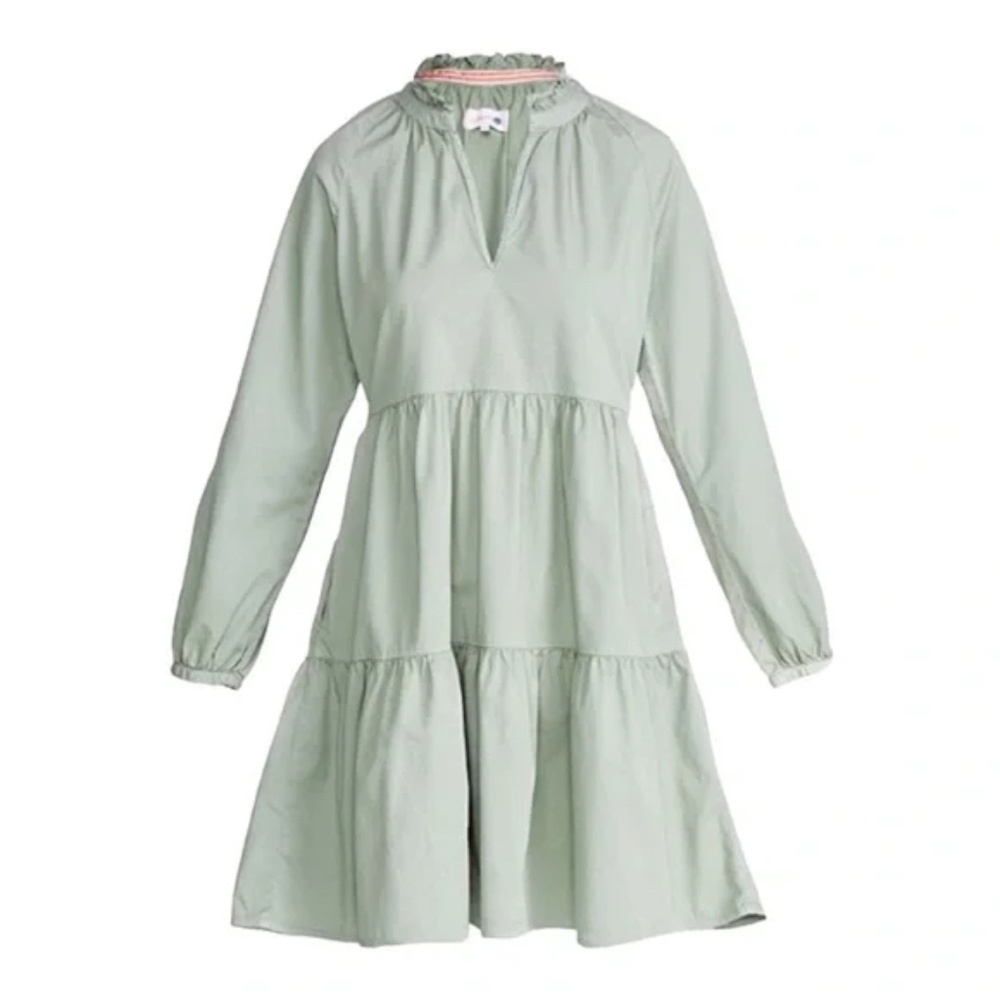 Sundry Sage Green Tiered Poplin Dress - NWT